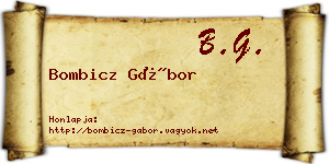 Bombicz Gábor névjegykártya